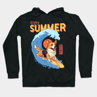 Corgi Enjoy Summer Hoodie